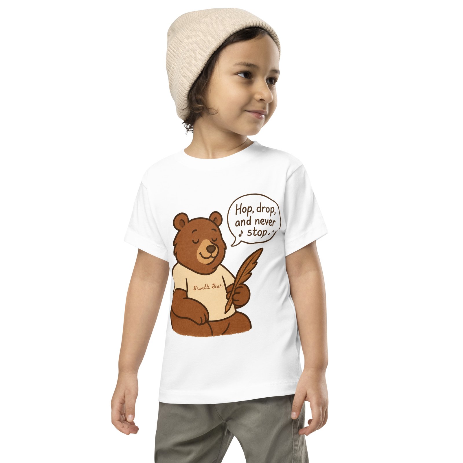 Bramble Bear Toddler Tee - 100% Cotton - Image 4