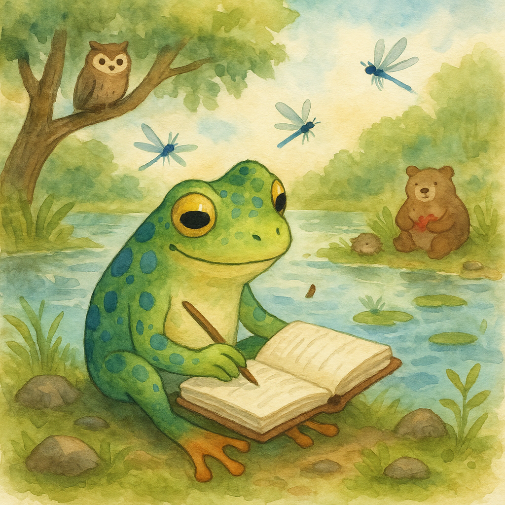 Ferdi the Frog smiling