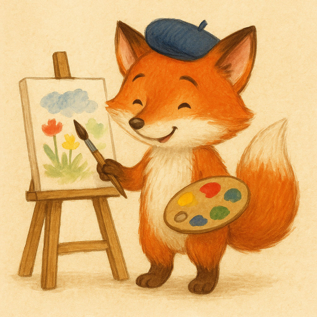 Sable painting in the forest